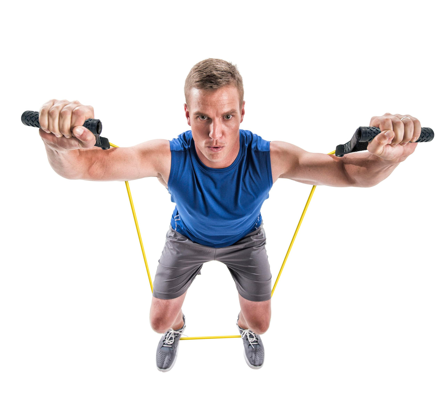 GoFit GF-4TUB-SH(70) Pro-Grade Power Resistance Tube with Handles (Yellow/70 Lbs.)