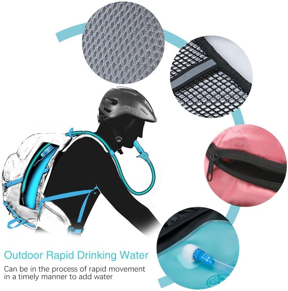 Monvecle Hydration Pack Water Rucksack Backpack Bladder Bag Cycling Bicycle Bike/Hiking Climbing Pouch + 2L Hydration Bladder