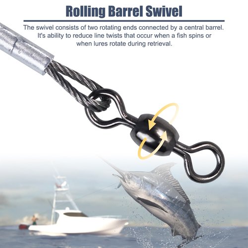 CWSDXM 2 Pack Pre-Tied Shark Fishing Hook Rigs Heavy Duty Stainless Leader Wire and Big Game Circle Hooks 14/0 16/0 18/0 Ideal for Deep Sea Fishing Shark Tuna Halibut (18/0-2 PCS)