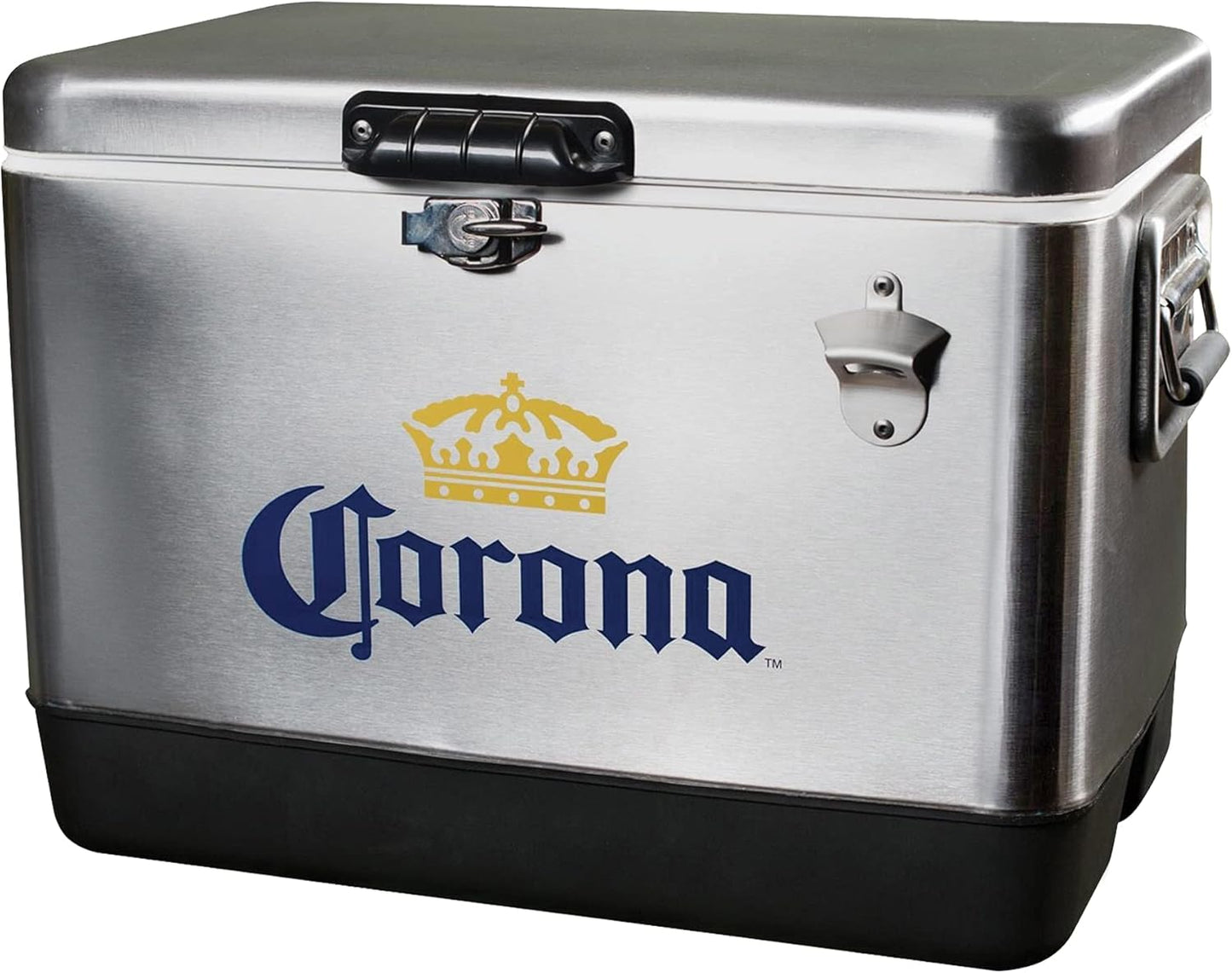 Portable Vintage Ice Chest Cooler with Bottle Opener - Insulated 85 Can Capacity for Camping, Beach, BBQs & Tailgating