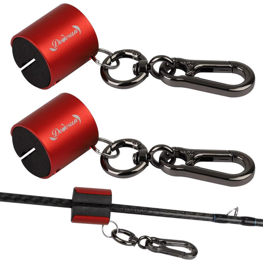 Dovesun Creek Rod Clips Wearable Fishing Rod Holder Clip Fly Fishing Pole Accessories 2PCS Red