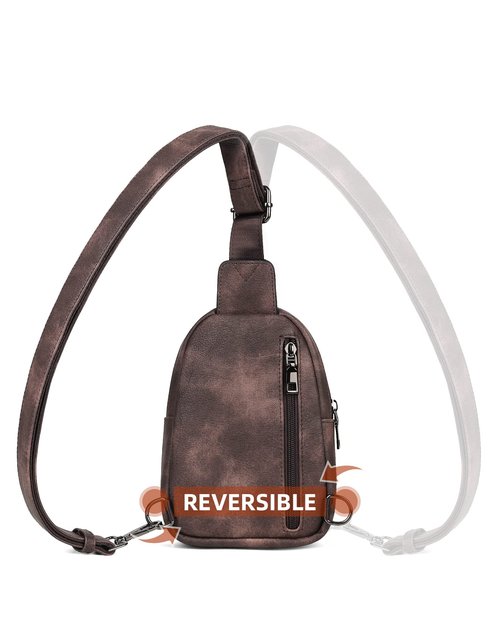 MASINTOR Small Sling Bag for Women Fashion Fanny Pack Crossbody Bags for Women Sling Backpack for Travel Mocha Cofee