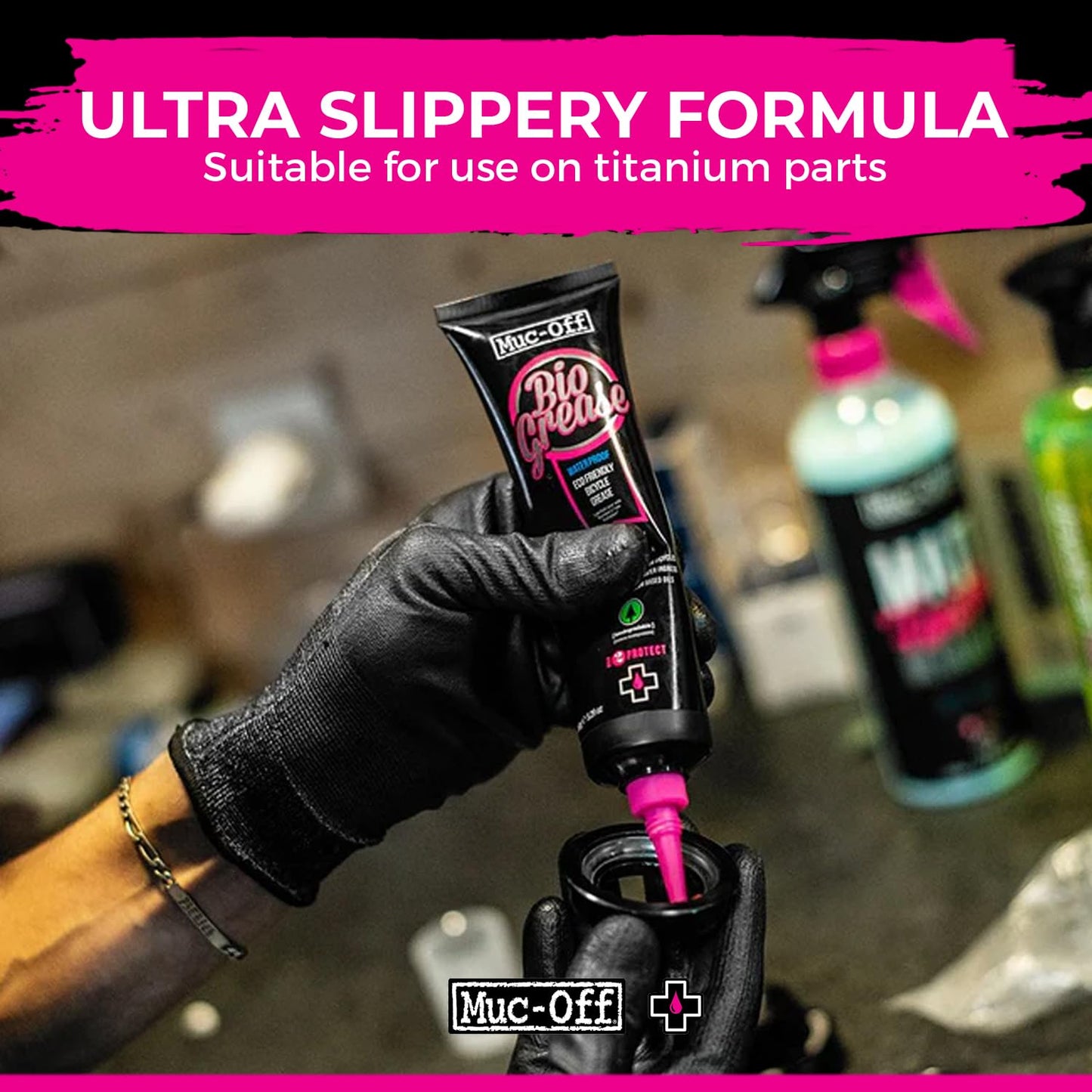 Muc-Off Bio Grease, 150g - Biodegradable Bike Grease for Pedals, Bearings and Components - Water-Resistant Bike Assembly Grease