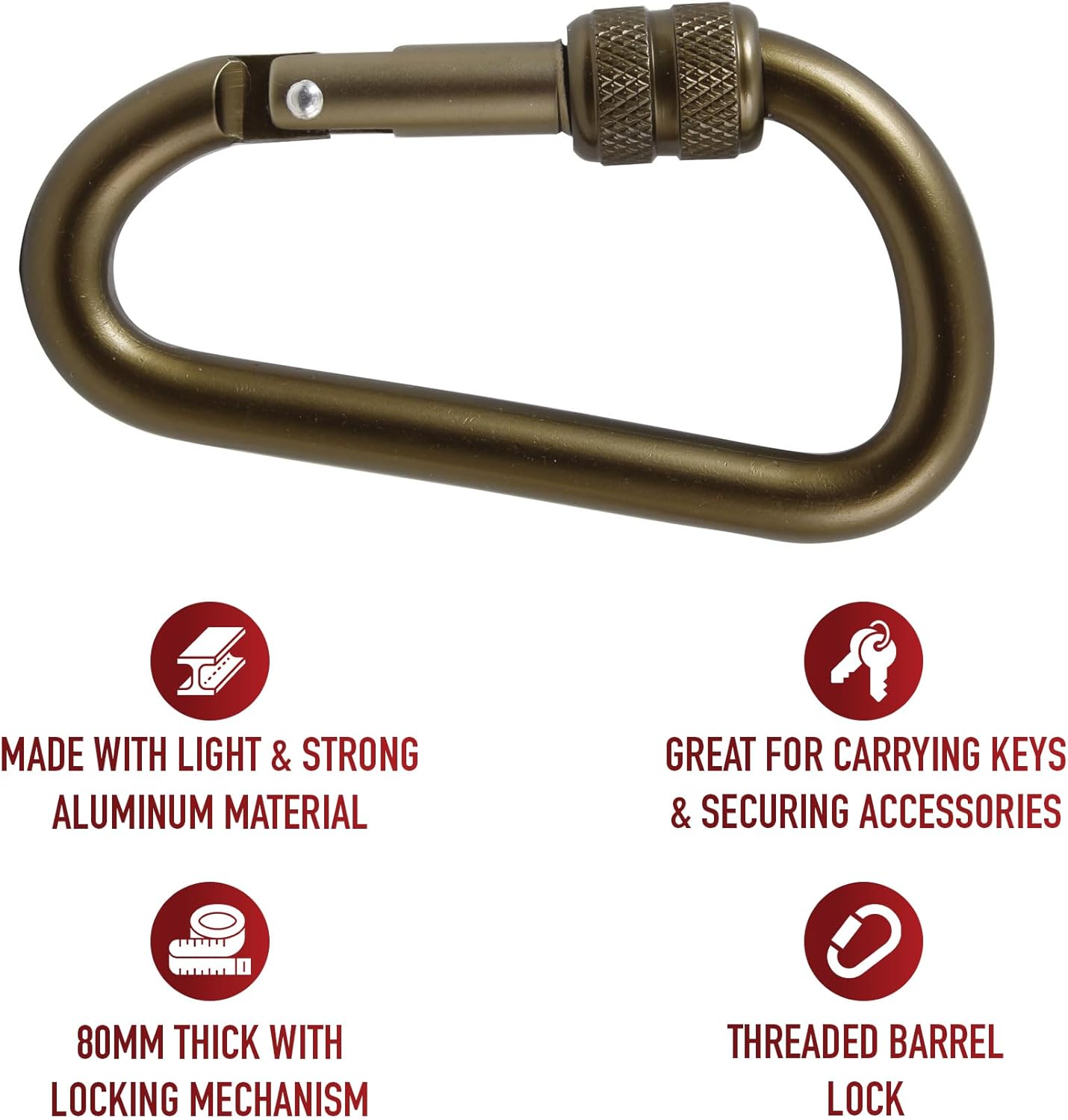 Rothco 80 mm Locking Accessory Carabineer