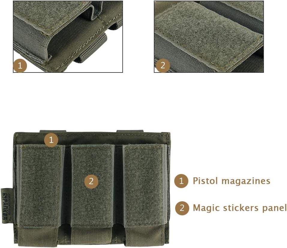 EXCELLENT ELITE SPANKER Tactical Open Top Double/Triple Pistol Mag Pouch for Glock M1911 92F Magazines 40mm Grenade