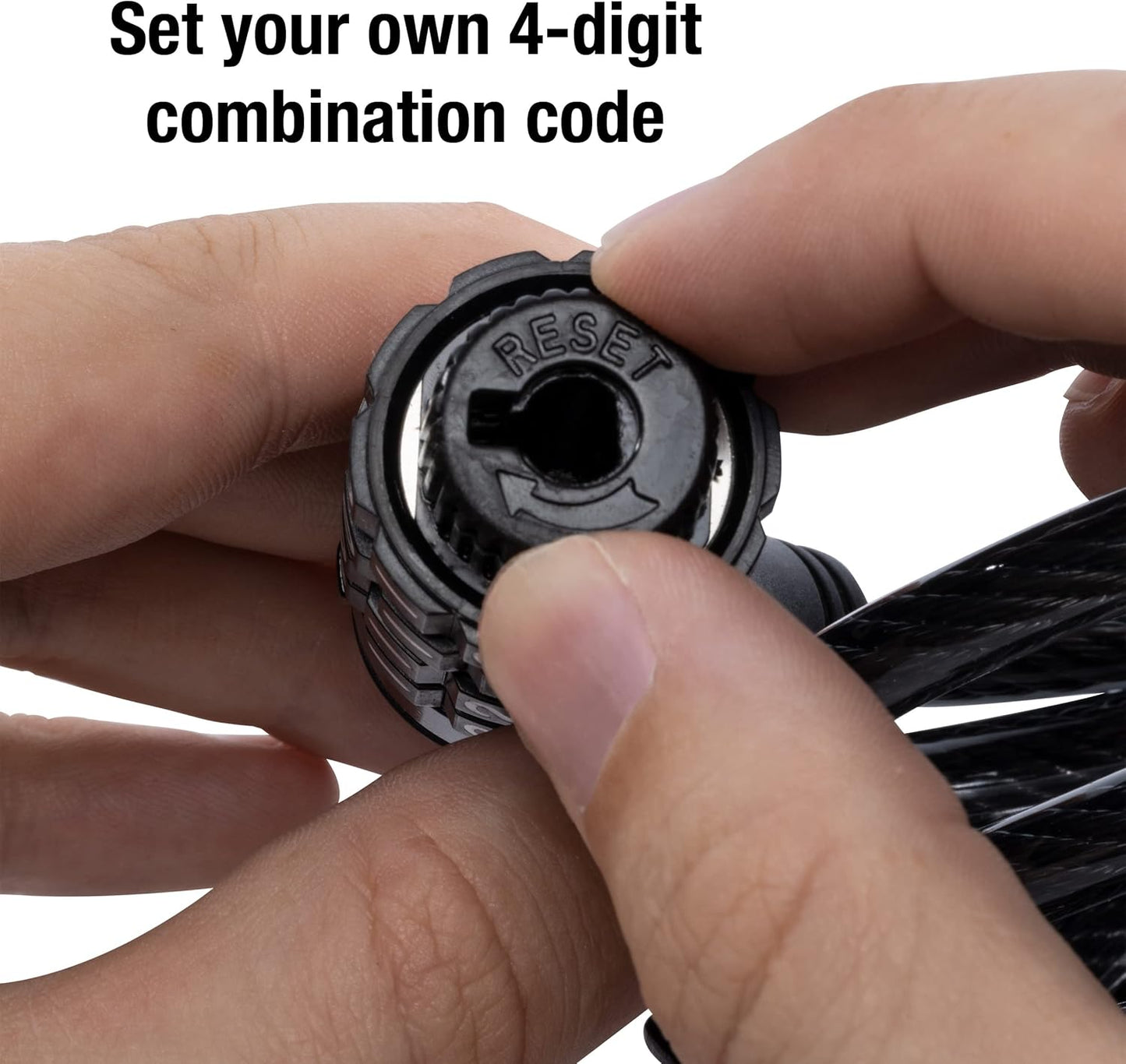 Master Lock Bike Lock Cable with Combination Black, 8143D
