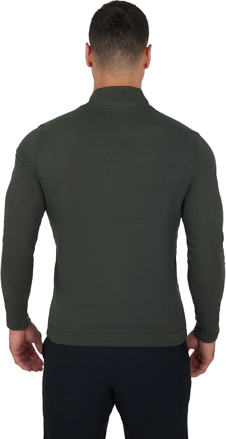 90 Degree By Reflex Soft Half Zip Pullover Long Sleeve Workout Running Shirt for Men