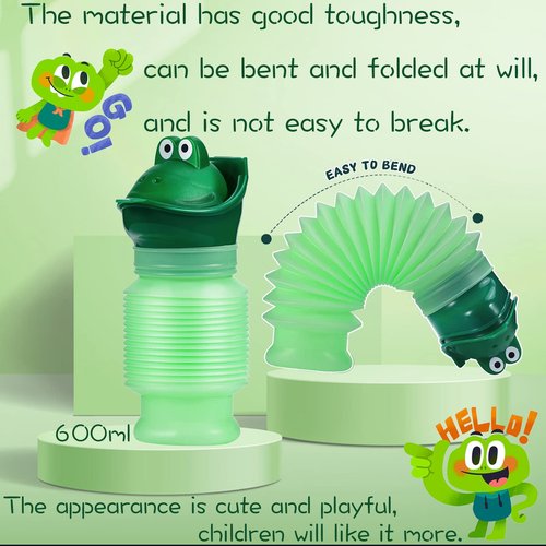 Lpluziyyds Scalable Emergency Urinal, 600ml Portable Toilet for Car, Portable Mini Outdoor Camping Travel Shrinkable Personal Mobile Toilet Potty Pee Bottle for Kids Adult