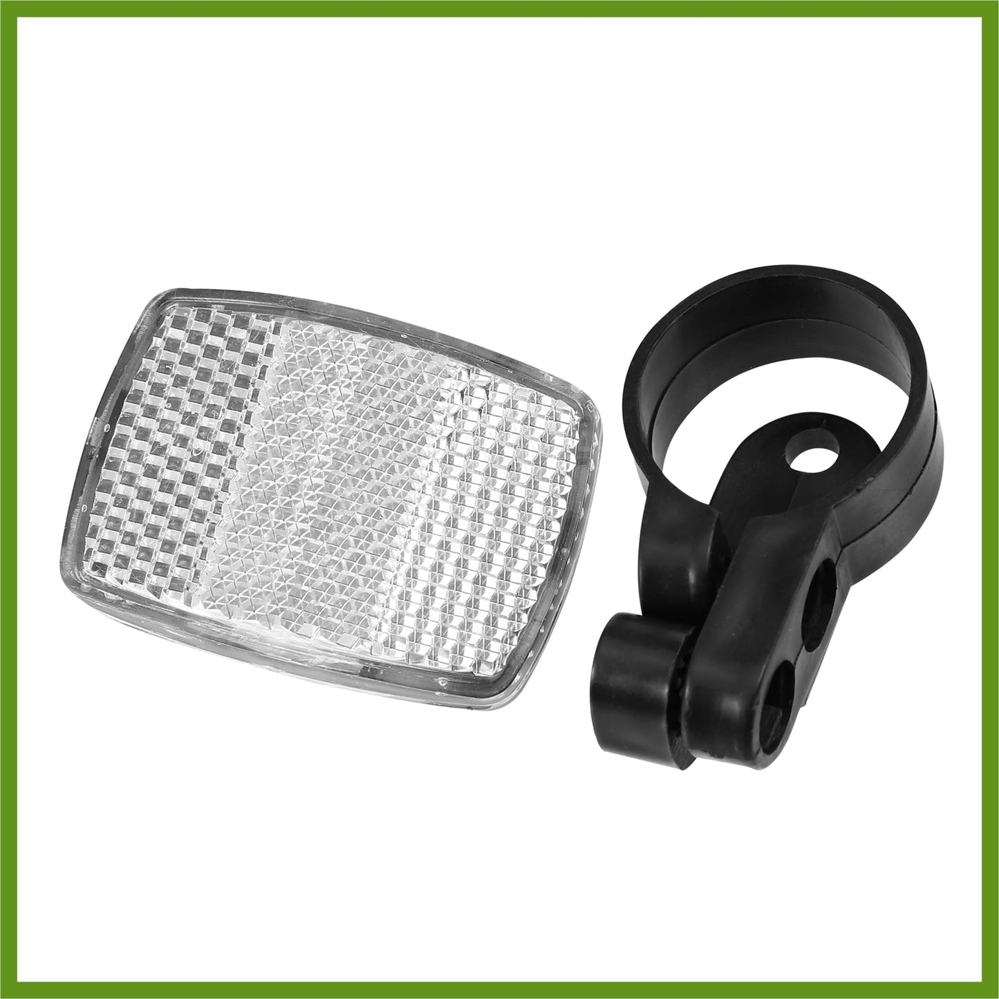 HOPESPANNER 10pcs Bicycle Front Rear Reflector Kit Mountain Bike Safety Warning Reflectors for Handlebar Seatpost and Night Cycling Red and White Replace Parts Vehicle Components