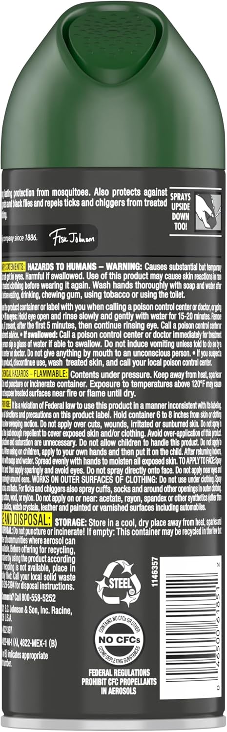 OFF! Deep Woods Sportsmen Insect Repellent Aerosol, Bug Spray Containing 30% Deet, Protects Against Mosquitoes, 6 Oz, 4 Count