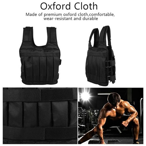 Weighted Vest, To Fit Large Weighted Vests, Oxford Cloth Heavy Duty 50KG Weighted Vest Strength Training Jacket for Workout Fitness