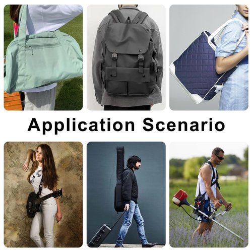 Rimoev 2 Pack Shoulder Strap Pads, Soft Vest Shoulder Strap Pads, Wearable 2.1’ Wide Shoulder Pad for Bag Strap, Bags Shoulder Strap Pads, Universal Replacement Shoulder Pad (Black)
