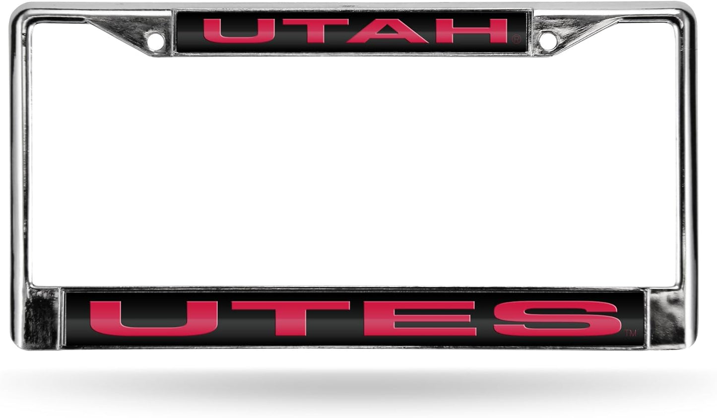 Rico Industries NCAA Unisex-Adult Laser Cut Inlaid Standard Chrome License Plate Frame