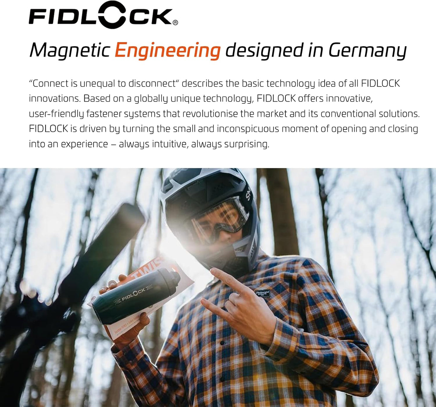 FIDLOCK Twist Replacement Bottle 450ml/15oz | Includes Twist Bottle Only (Twist Base Not Included) | Smoke