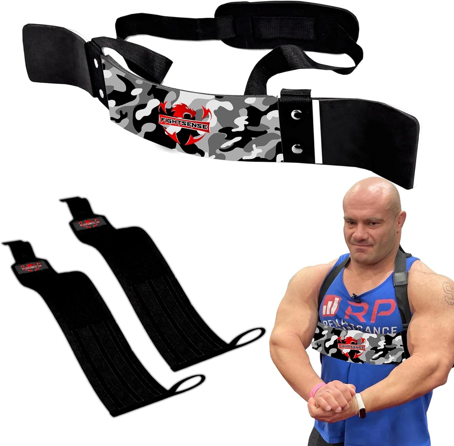 FIGHTSENSE Arm Blaster Biceps Curl Triceps Muscle Isolator Bomber Fitness Gym Workout Training Support