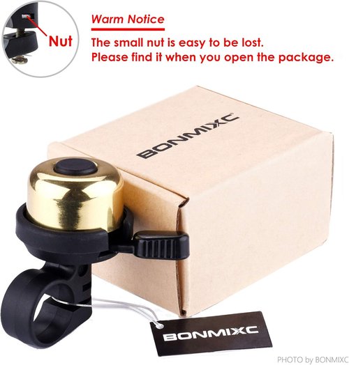 Bike Bell Brass Mini, Clearer Louder Longer Sustained Purer Tone