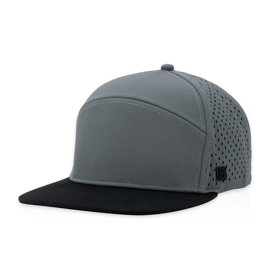 Billest Gresham Flat Bill Hat | Water-Resistant | Grey Snapback | Men & Women | Lightweight & Breathable | Mesh
