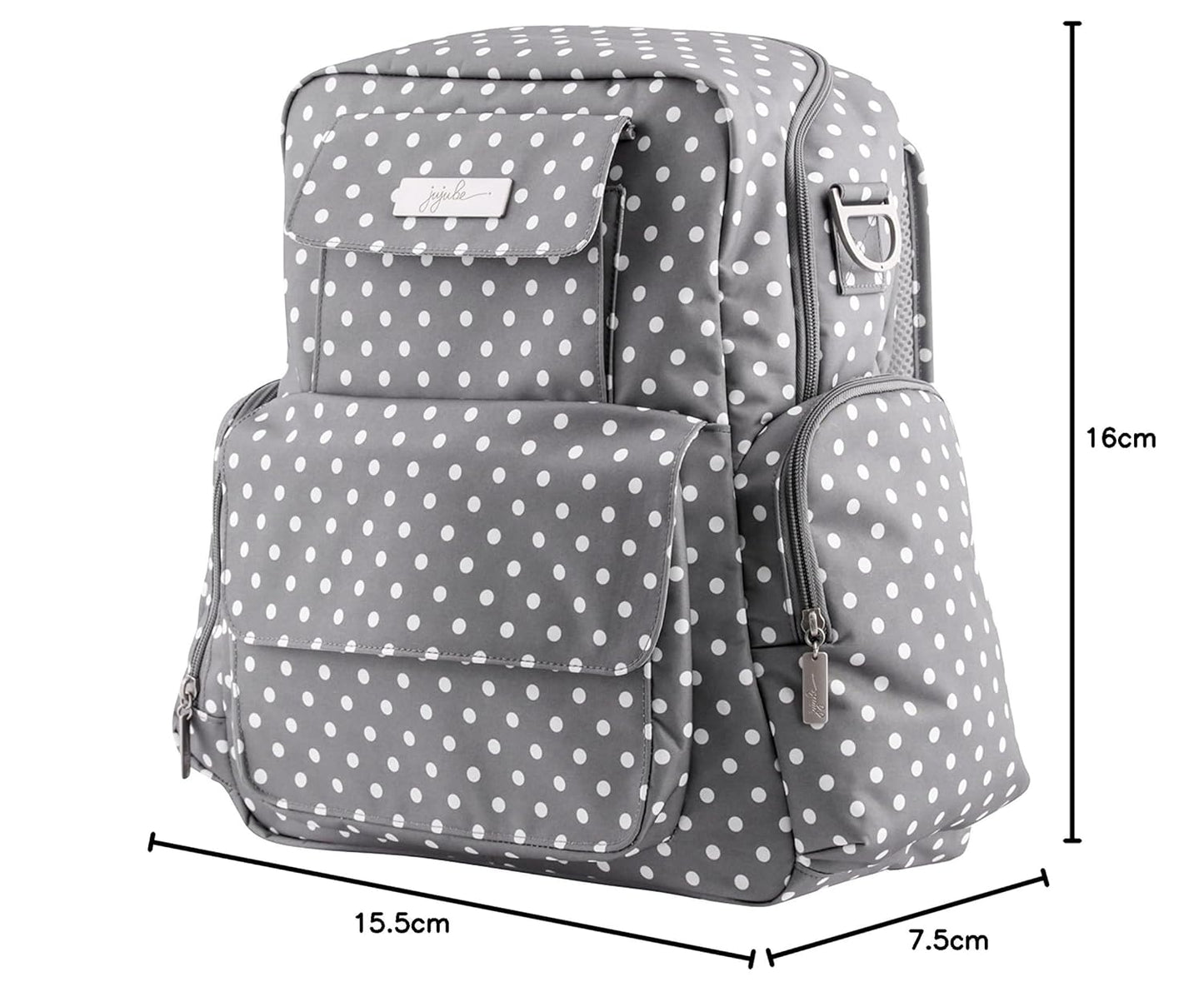 JuJuBe Be Nurtured Large Breast Pump Backpack, Classic Collection - Dot Dot Dot
