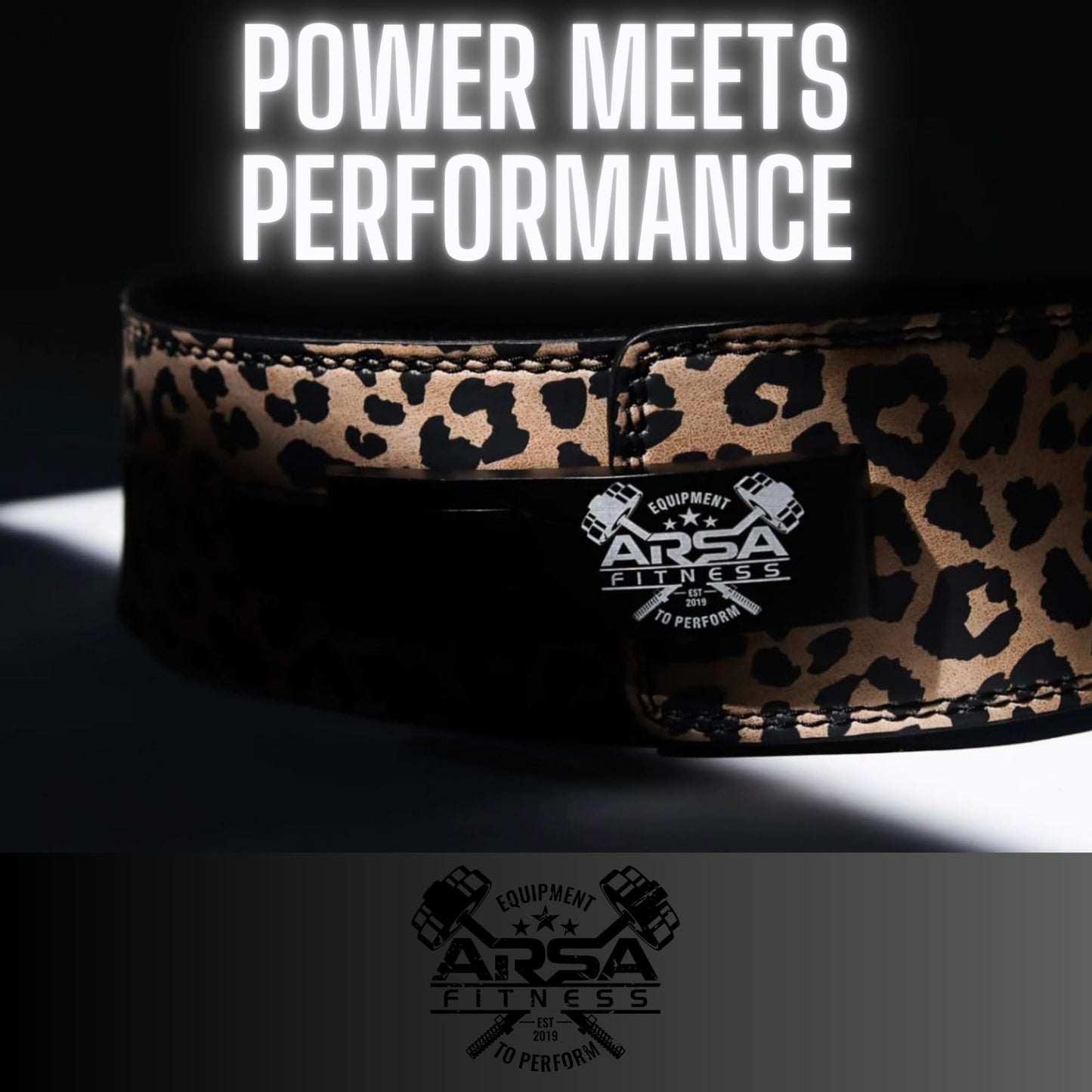 Arsa Fitness Weightlifting Adjustable Buckle Belt for Men & Women Real Cow Hide Leather for Powerlifting Back Support Workout Deadlifts Squats 10MM Thickness 4" Width - Cheetah Print (X-SMALL)