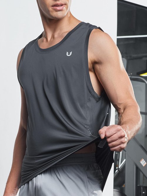 NORTHYARD Mens Athletic Tank Tops Quick Dry Running Shirts Muscle Sleeveless Sports Workout Training Teee Darkgrey XL