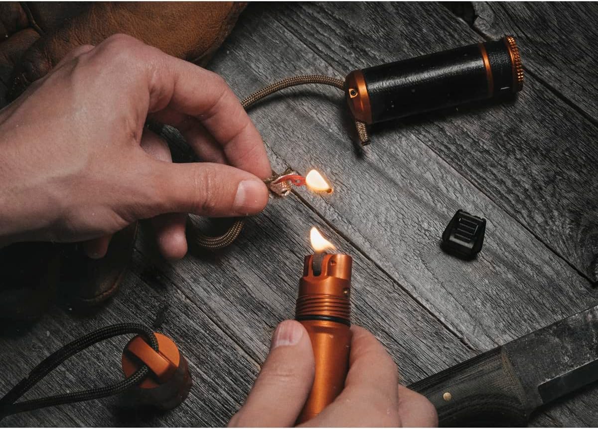 Exotac ripSPOOL Lightweight Bushcraft and Survival Complete Field Repair Kit and FireCord Lanyard for First Aid, Fire-Starting, Tool Creation, Fishing, and Navigation Tasks, Made in The USA