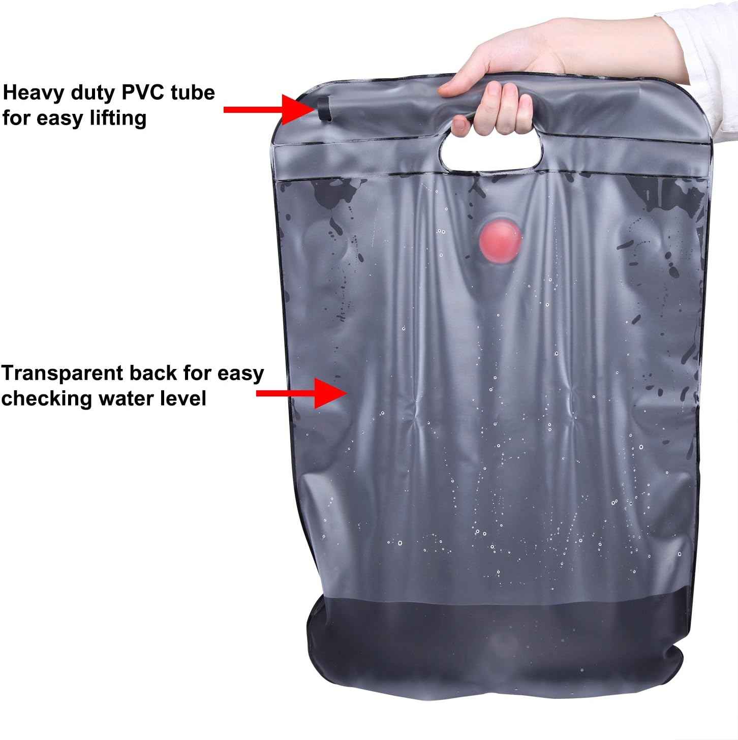 Portable Solar Camping Shower Bag - 5 Gallon Outdoor Shower for Hiking & Travel