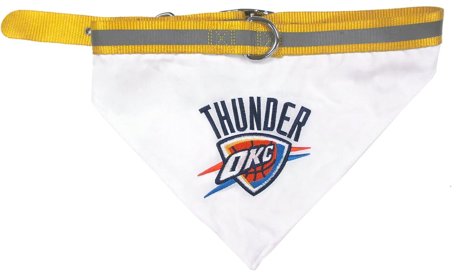 Oklahoma City Thunder Pet Bandana & Reflective Adjustable Collar - Large Size
