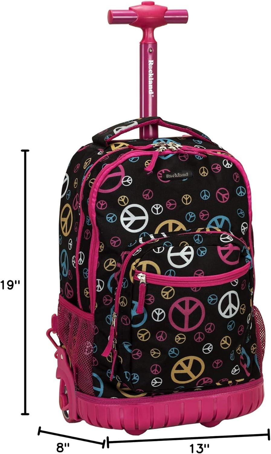Rockland Single Handle Rolling Backpack, PURPLEPEARL, One Size