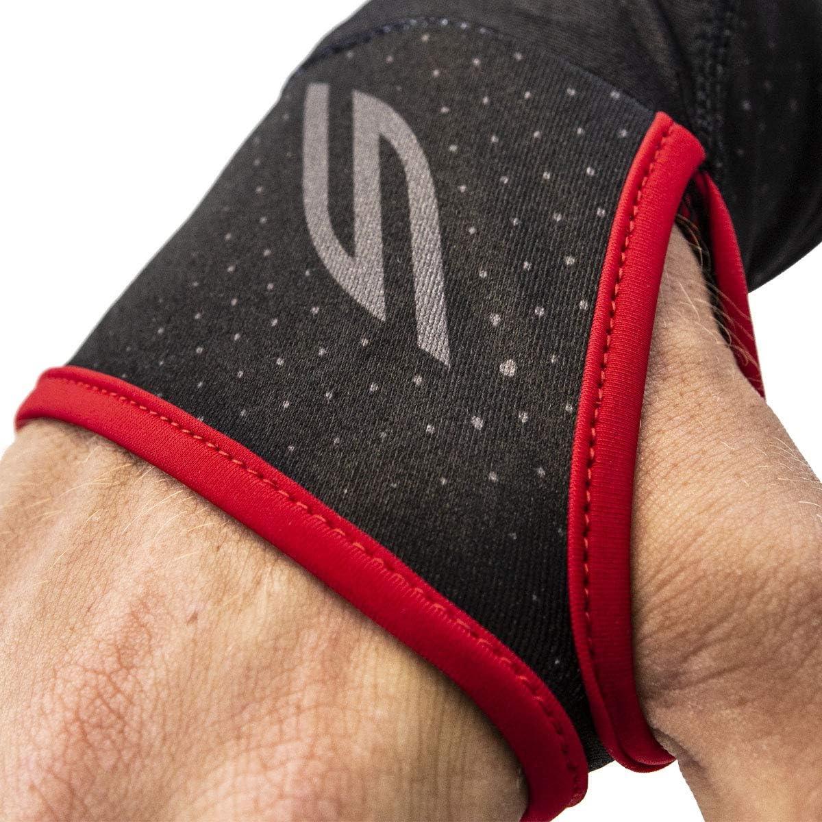 Social Paintball SMPL Arm & Elbow Pads Protection, Black Red