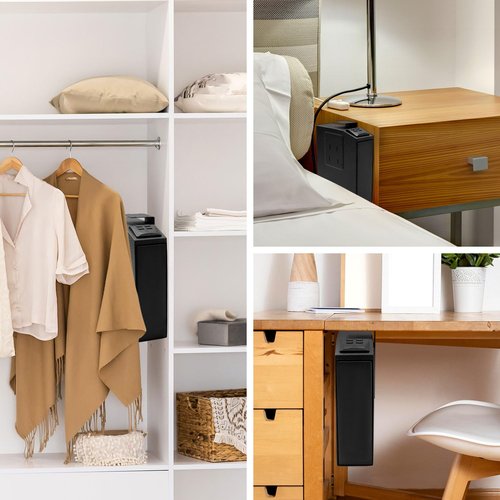 Sgorlds Biometric Slider Gun Safe for Handgun,Auto Sliding Door Hand Gun Safes, Quick Access Pistol Gun Box for Nightstand, Desk, Bed Side With Fingerprintt, PIN Code, KEY Access