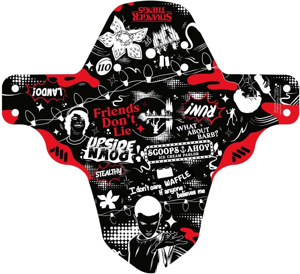 All Mountain Style AMS Front Mudguard – Fits 26’’,27.5’’,29’’, Dazzle/Black