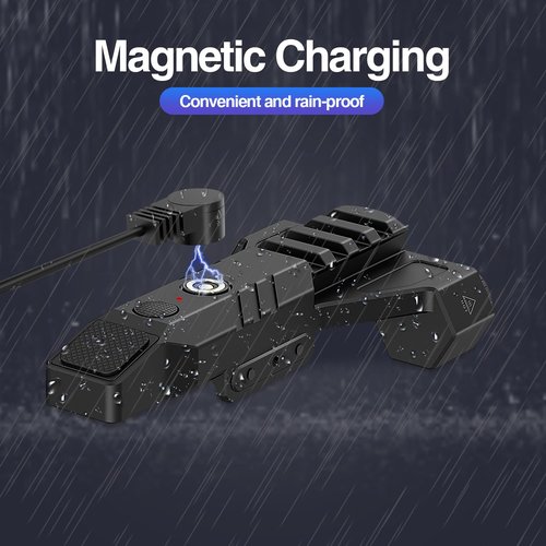 DARKFANG 1450 Lumen Tactical Flashlight Low Profile Design Rechargeable Weapon Light for Picatinny Rail