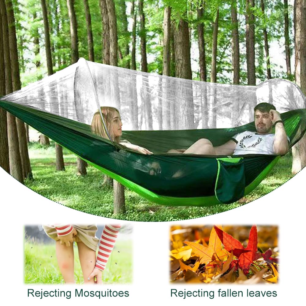 FYeang Camping Hammock, Lightweight Portable Hammock with Mosquito Net,Hammock with Bug Net,Tree Hammocks for Outside,Travel Hammock,Hammock Camping for Traveling Hiking
