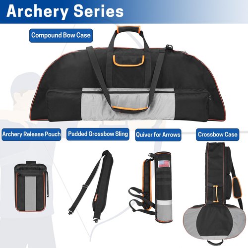 VISEMAN Soft Crossbow Case, Crossbow Carry Bag with Padded Backpack Strap, Crossbow Protective Bag Fits Crossbows Up to 21 x 36 Inches