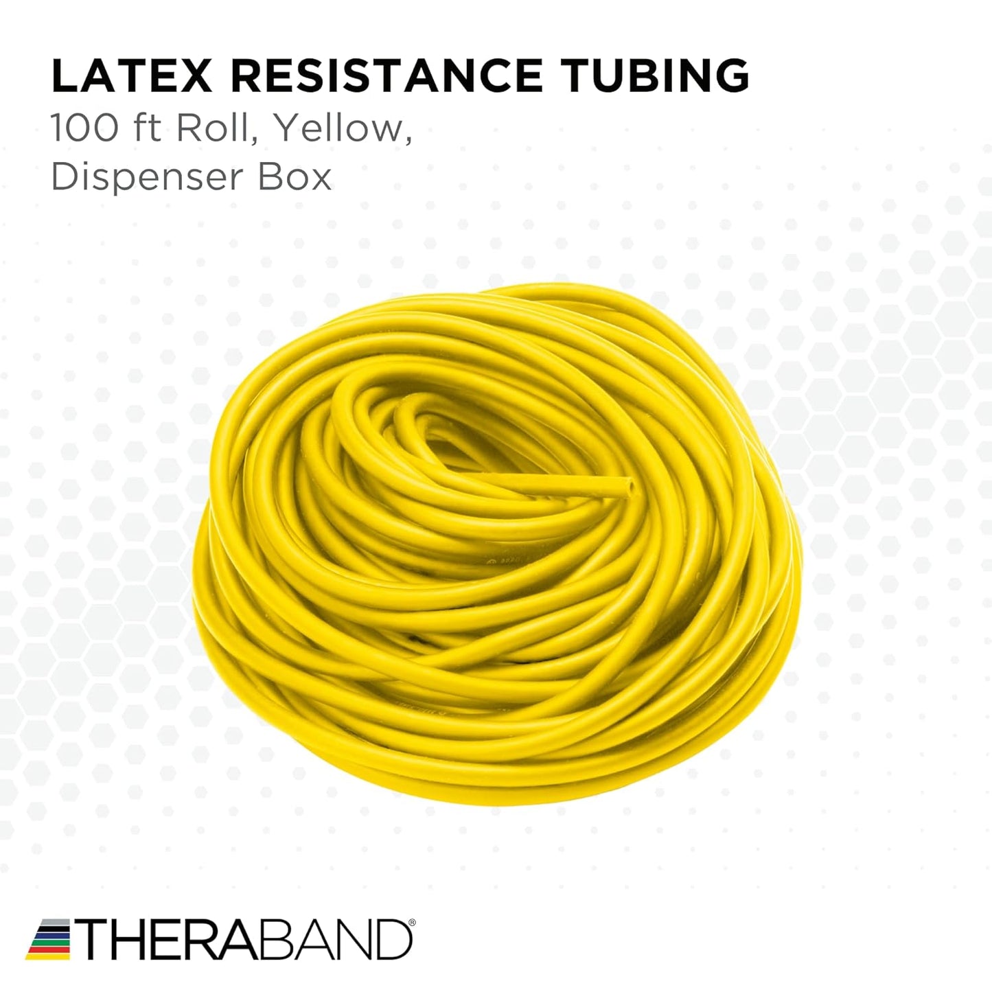 THERABAND Latex Resistance Tubing, Green, Heavy, Level 3, 100 ft Roll, Professional Grade Resistance Band for Exercise, Upper and Lower Body Workouts, Cut-to-Length, Color-Coded Levels