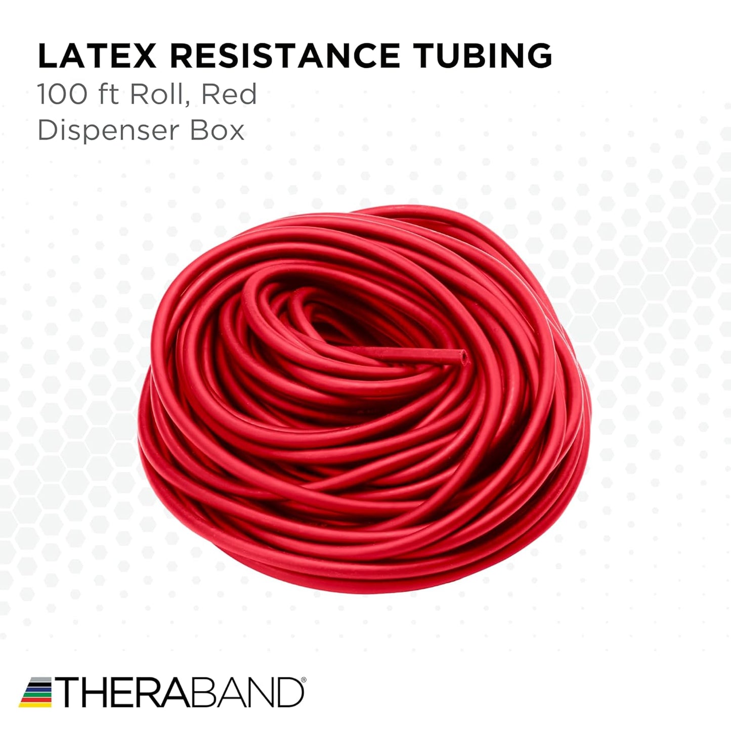 THERABAND Latex Resistance Tubing, Green, Heavy, Level 3, 100 ft Roll, Professional Grade Resistance Band for Exercise, Upper and Lower Body Workouts, Cut-to-Length, Color-Coded Levels