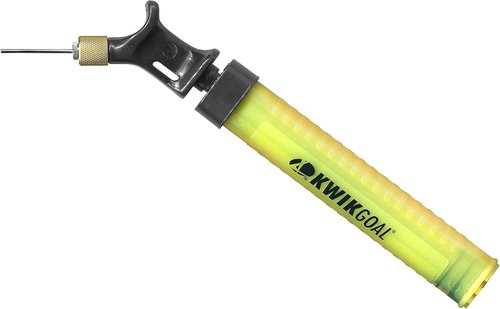 Kwik Goal Hi-Vis Yellow Finger Grip Hand Pump for Soccer Balls & Sports Gear