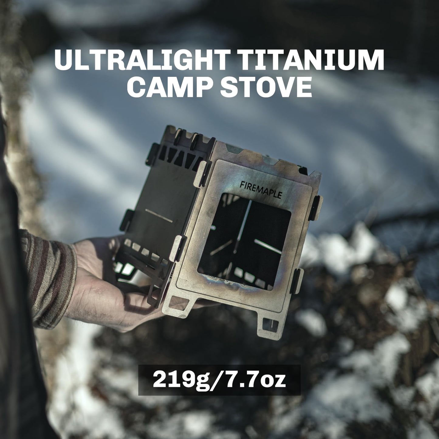 Fire-Maple Fortress Titanium Wood Stove - Ultra-Lightweight, Compact & Multi-Use Stove for Camping, Hiking & Backpacking