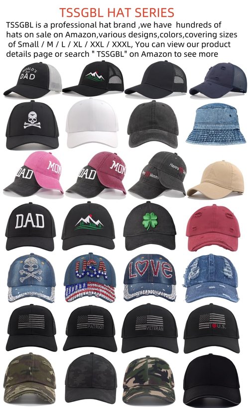 TSSGBL White American Flag Hat Patriotic USA Trucker Baseball Cap XXL Deep Big Large Oversized Men Women Snapback Mesh Ball Cap Memorial Veterans 4th of July Gift