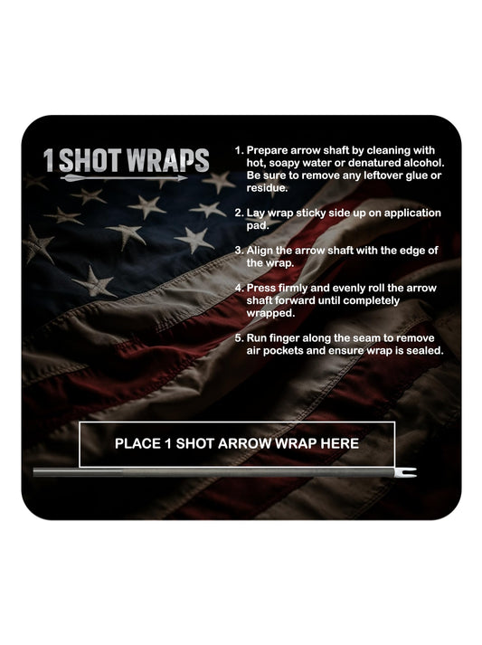 1 SHOT WRAPS Arrow Wrap Installation Pad - American Flag