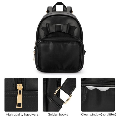 STEAMEDBUN Ita Backpack Black Pin Display Backpack For Women,Cosplay