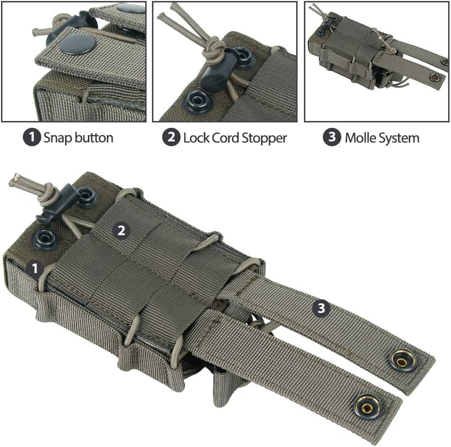 EXCELLENT ELITE SPANKER Tactical Molle Single/Double Open-Top Mag Pouch for M4 M14 M16 AR15 G36 Magazine