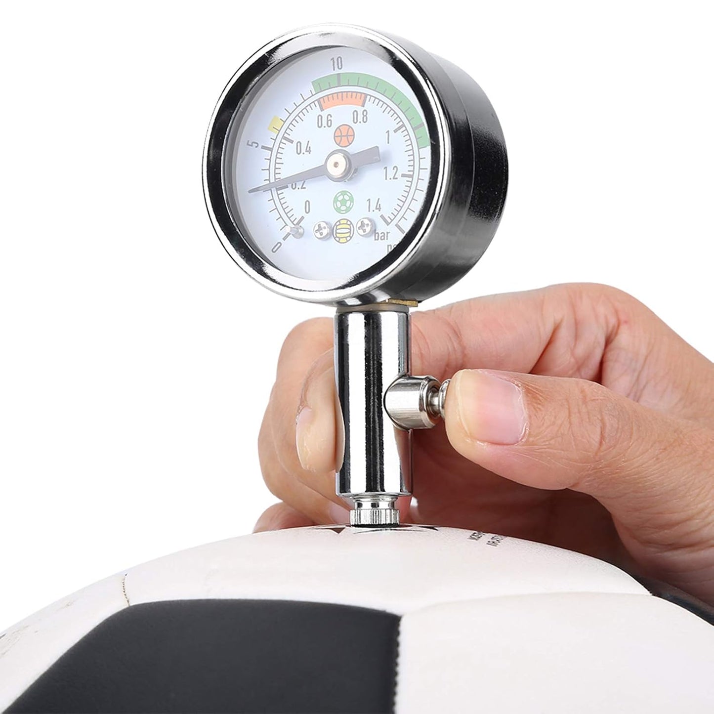 Dioche Ball Pressure Gauge, Mini Utility Air Pressure Barometer Tool for Basketball Football Volleyball