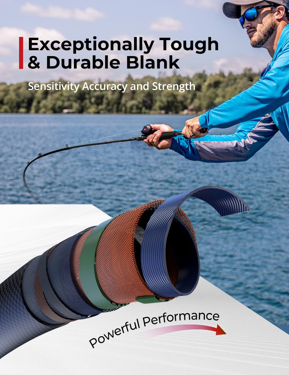 Piscifun Torrent Baitcaster Rod, Portable 2 Piece Casting Rod, Durable Lightweight Sensitive Baitcasting Fishing Rod (7'3" MH-F)
