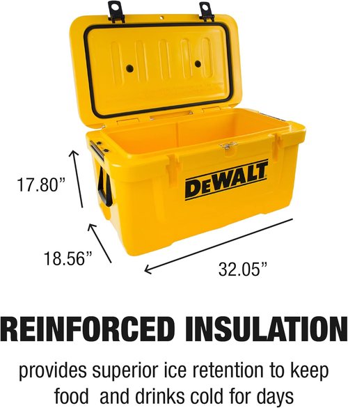 DeWalt 25 Qt Roto Molded Cooler , Yellow