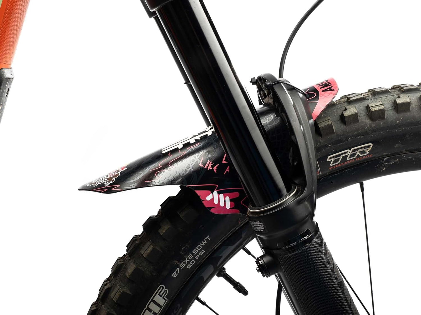 All Mountain Style AMS Front Mudguard – Fits 26’’,27.5’’,29’’, Dazzle/Black