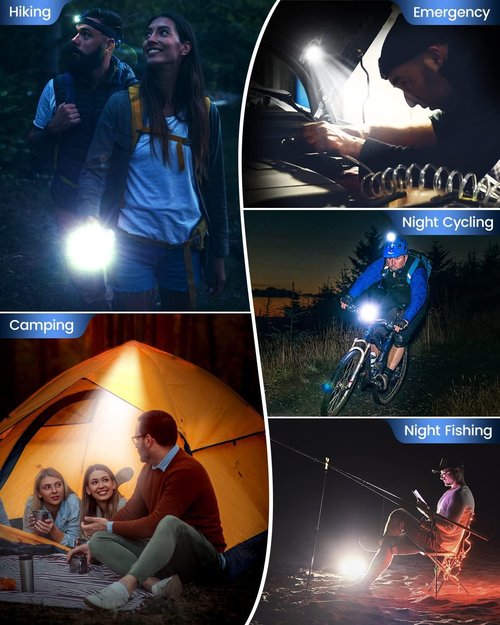 HGNN Keychain Work Light, 7 Modes Mini Rechargeable Torch, IPX5, 800 Lumens COB Keychain Flashlight, Multifunctional Portable Light with Whistle for Outdoor Camping Emergency Lighting