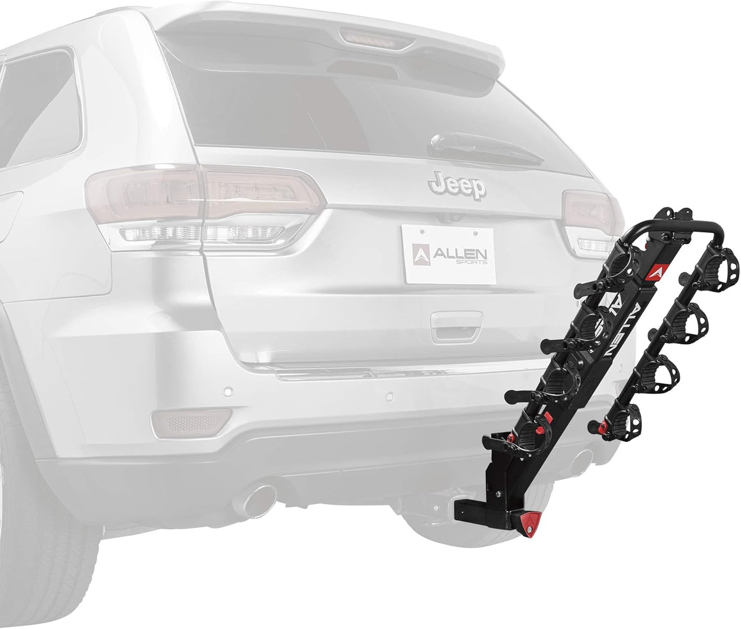 Allen Sports Deluxe Locking Quick Release 4-Bike Carrier for 2 Inch Hitch, Model 542QR, Black