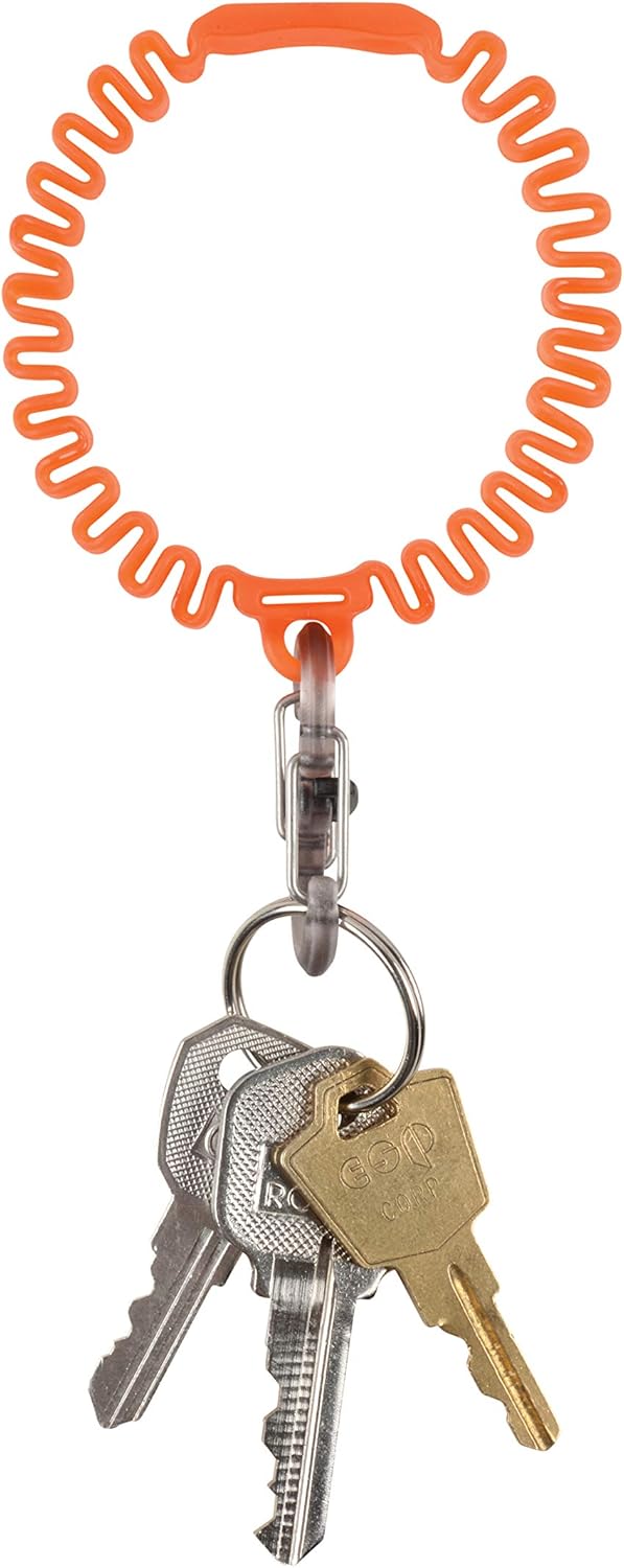 Nite Ize KWB-03-R6 Key Band-It, Stretch Wristband Key Chain With S-Biner Clip, Blue