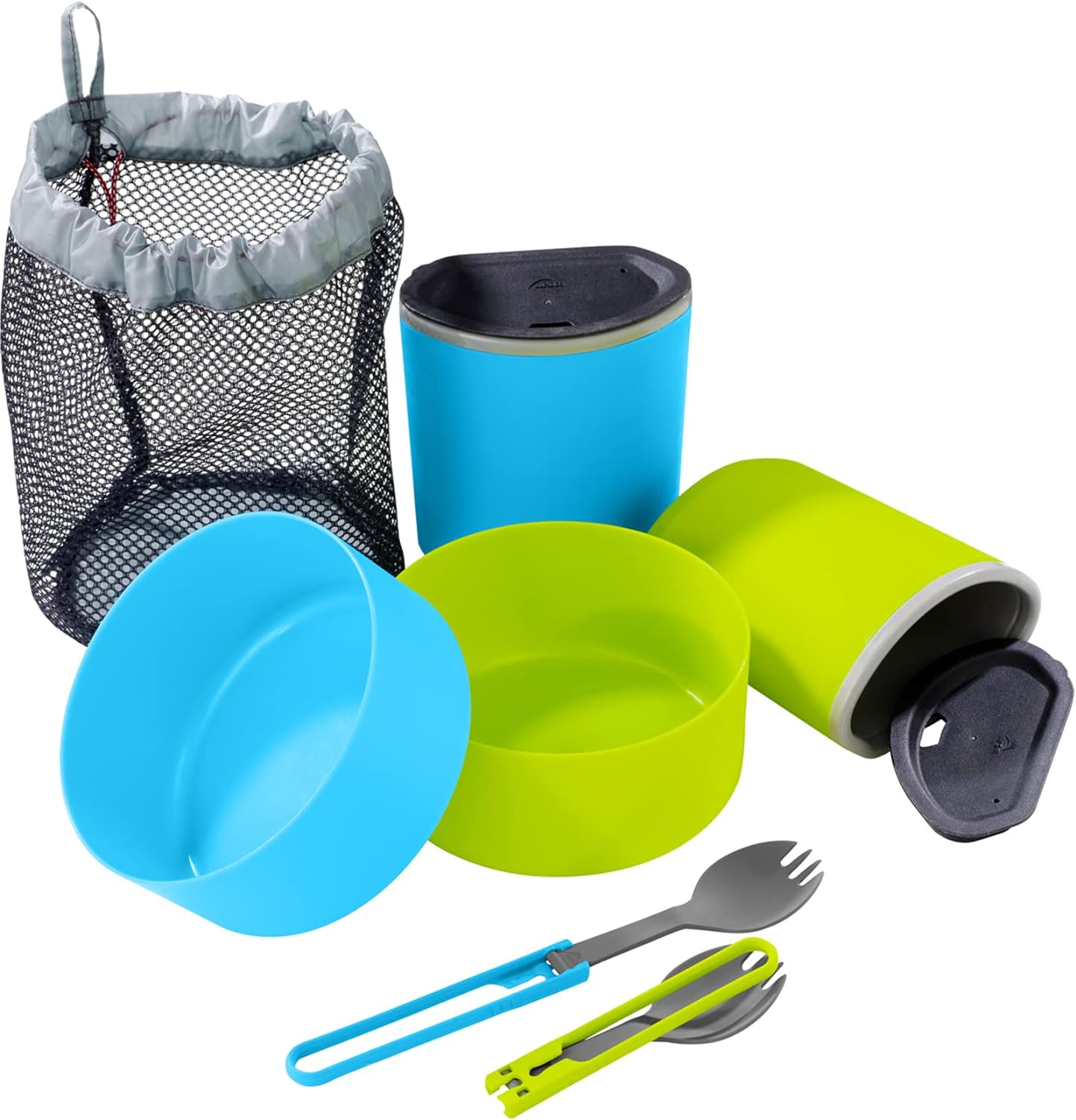 MSR 2-Person Camping Mess Kit - Lightweight, Durable Cookware Set in Blue & Green